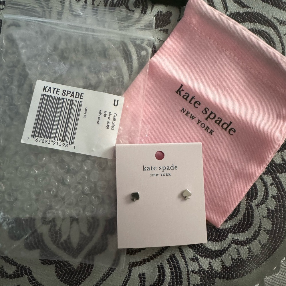 Kate Spade Silver Spade Earrings